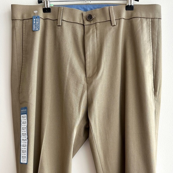 Haggar Clothing Premium No Iron Khaki, Flat Front Straight Fit, 34W x 34L - Picture 2 of 16